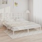 vidaXL Estructura de cama madera maciza blanco 200x200 cm vidaXL Estructura de cama madera maciza blanco 200x200 cm