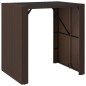vidaXL Mesa bar con superficie cristal ratán PE marrón 105x80x110 cm vidaXL Mesa bar con superficie cristal ratán PE marrón 105x80x110 cm