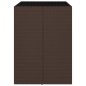 vidaXL Mesa bar con superficie cristal ratán PE marrón 105x80x110 cm vidaXL Mesa bar con superficie cristal ratán PE marrón 105x80x110 cm
