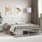 vidaXL Estructura de cama con cabecero metal blanca 160x200 cm