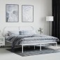 vidaXL Estructura de cama con cabecero metal blanca 160x200 cm