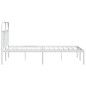 vidaXL Estructura de cama con cabecero metal blanca 160x200 cm