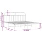 vidaXL Estructura de cama con cabecero metal blanca 160x200 cm