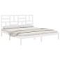 vidaXL Estructura de cama madera maciza blanco 200x200 cm vidaXL Estructura de cama madera maciza blanco 200x200 cm