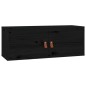 vidaXL Armario de pared de madera maciza de pino negro 80x30x30 cm vidaXL Armario de pared de madera maciza de pino negro 80x30x30 cm