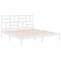 vidaXL Estructura de cama madera maciza blanco 200x200 cm vidaXL Estructura de cama madera maciza blanco 200x200 cm