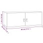 vidaXL Armario de pared de madera maciza de pino negro 80x30x30 cm vidaXL Armario de pared de madera maciza de pino negro 80x30x30 cm