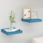 vidaXL Estante flotante pared 2 uds MDF azul 23x23,5x3,8 cm vidaXL Estante flotante pared 2 uds MDF azul 23x23,5x3,8 cm