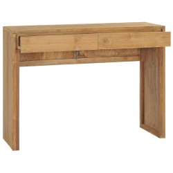vidaXL Mesa consola de madera maciza de teca 100x35x75 cm