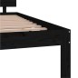 vidaXL Estructura de cama madera maciza de pino negro 120x200 cm vidaXL Estructura de cama madera maciza de pino negro 120x200 cm