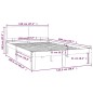 vidaXL Estructura de cama madera maciza de pino negro 120x200 cm vidaXL Estructura de cama madera maciza de pino negro 120x200 cm