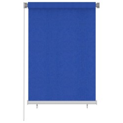 vidaXL Persiana enrollable de jardín HDPE azul 100x140 cm