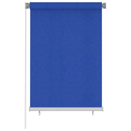 vidaXL Persiana enrollable de jardín HDPE azul 100x140 cm
