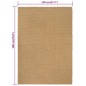 vidaXL Alfombra rectangular yute natural 120x180 cm vidaXL Alfombra rectangular yute natural 120x180 cm