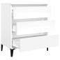 vidaXL Aparador de madera contrachapada blanco 60x35x70 cm vidaXL Aparador de madera contrachapada blanco 60x35x70 cm