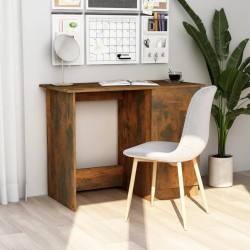vidaXL Escritorio madera contrachapada roble ahumado 100x50x76 cm