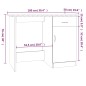vidaXL Escritorio madera contrachapada roble ahumado 100x50x76 cm vidaXL Escritorio madera contrachapada roble ahumado 100x50x76 cm