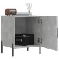 vidaXL Mesita de noche madera de ingeniería gris hormigón 40x40x50 cm vidaXL Mesita de noche madera de ingeniería gris hormigón 40x40x50 cm