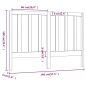 vidaXL Cabecero de cama madera maciza de pino marrón miel 146x4x100 cm vidaXL Cabecero de cama madera maciza de pino marrón miel 146x4x100 cm
