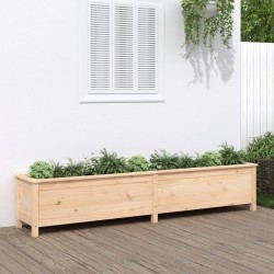 vidaXL Arriate elevado de jardín madera maciza de pino 199,5x40x39 cm
