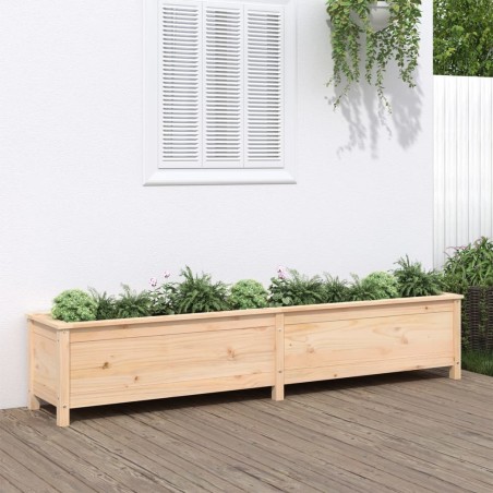 vidaXL Arriate elevado de jardín madera maciza de pino 199,5x40x39 cm