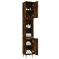 vidaXL Armario de baño madera contrachapada roble ahumado 30x30x190 cm vidaXL Armario de baño madera contrachapada roble ahumado 30x30x190 cm