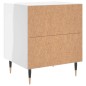 vidaXL Mesita de noche madera de ingeniería blanco brillo 40x35x47,5cm vidaXL Mesita de noche madera de ingeniería blanco brillo 40x35x47,5cm