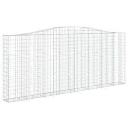 vidaXL Cesta gaviones forma arco hierro galvanizado 400x30x160/180 cm
