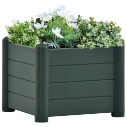 vidaXL Arriate de jardín PP verde 43x43x35 cm