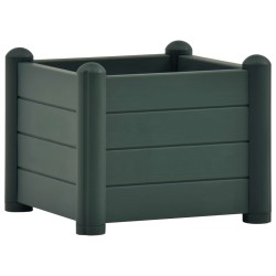vidaXL Arriate de jardín PP verde 43x43x35 cm