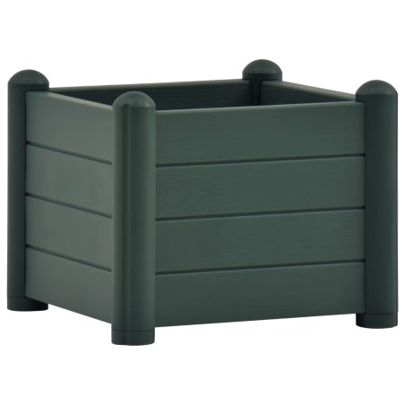 vidaXL Arriate de jardín PP verde 43x43x35 cm