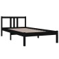 vidaXL Estructura de cama madera maciza negro 90x190 cm vidaXL Estructura de cama madera maciza negro 90x190 cm