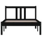 vidaXL Estructura de cama madera maciza negro 90x190 cm vidaXL Estructura de cama madera maciza negro 90x190 cm