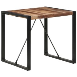 vidaXL Mesa de comedor madera maciza con acabado sheesham 80x80x75 cm