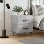 vidaXL Mesita de noche madera ingeniería gris hormigón 40x35x47,5 cm