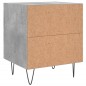 vidaXL Mesita de noche madera ingeniería gris hormigón 40x35x47,5 cm