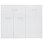 vidaXL Aparador de madera contrachapada blanco brillante 88x30x70 cm vidaXL Aparador de madera contrachapada blanco brillante 88x30x70 cm
