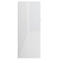 vidaXL Aparador de madera contrachapada blanco brillante 88x30x70 cm vidaXL Aparador de madera contrachapada blanco brillante 88x30x70 cm