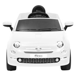 vidaXL Coche correpasillos eléctrico Fiat 500 blanco