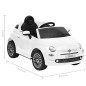 vidaXL Coche correpasillos eléctrico Fiat 500 blanco vidaXL Coche correpasillos eléctrico Fiat 500 blanco