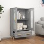 vidaXL Aparador alto de madera contrachapada gris Sonoma 70x31x115 cm vidaXL Aparador alto de madera contrachapada gris Sonoma 70x31x115 cm