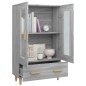 vidaXL Aparador alto de madera contrachapada gris Sonoma 70x31x115 cm vidaXL Aparador alto de madera contrachapada gris Sonoma 70x31x115 cm