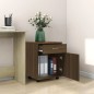 vidaXL Armario ruedas madera contrachapada roble marrón 45x38x54 cm
