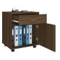 vidaXL Armario ruedas madera contrachapada roble marrón 45x38x54 cm