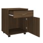 vidaXL Armario ruedas madera contrachapada roble marrón 45x38x54 cm
