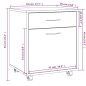 vidaXL Armario ruedas madera contrachapada roble marrón 45x38x54 cm