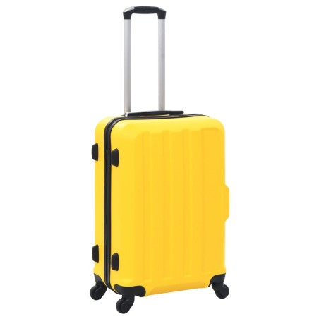vidaXL Juego de maletas rígidas con ruedas trolley amarillo ABS