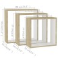 vidaXL Estantes cubo de pared 3 unidades blanco y roble Sonoma vidaXL Estantes cubo de pared 3 unidades blanco y roble Sonoma