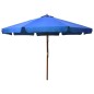 vidaXL Sombrilla de jardín con palo de madera azul celeste 330 cm vidaXL Sombrilla de jardín con palo de madera azul celeste 330 cm