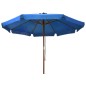 vidaXL Sombrilla de jardín con palo de madera azul celeste 330 cm vidaXL Sombrilla de jardín con palo de madera azul celeste 330 cm